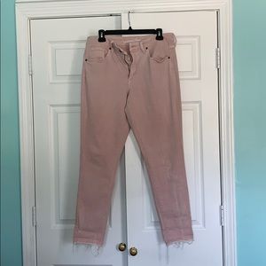 Universal Thread Pink Raw Hem MidRise Skinny Jeans
